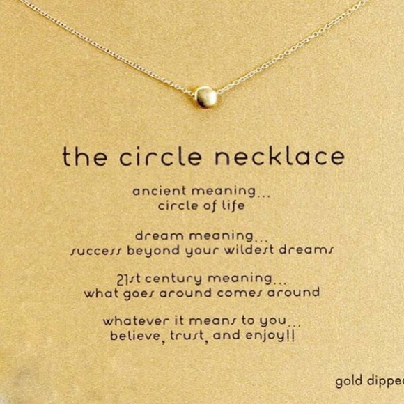 🔸 14k Gold Dipped Circle Necklace - Picture 3 of 3